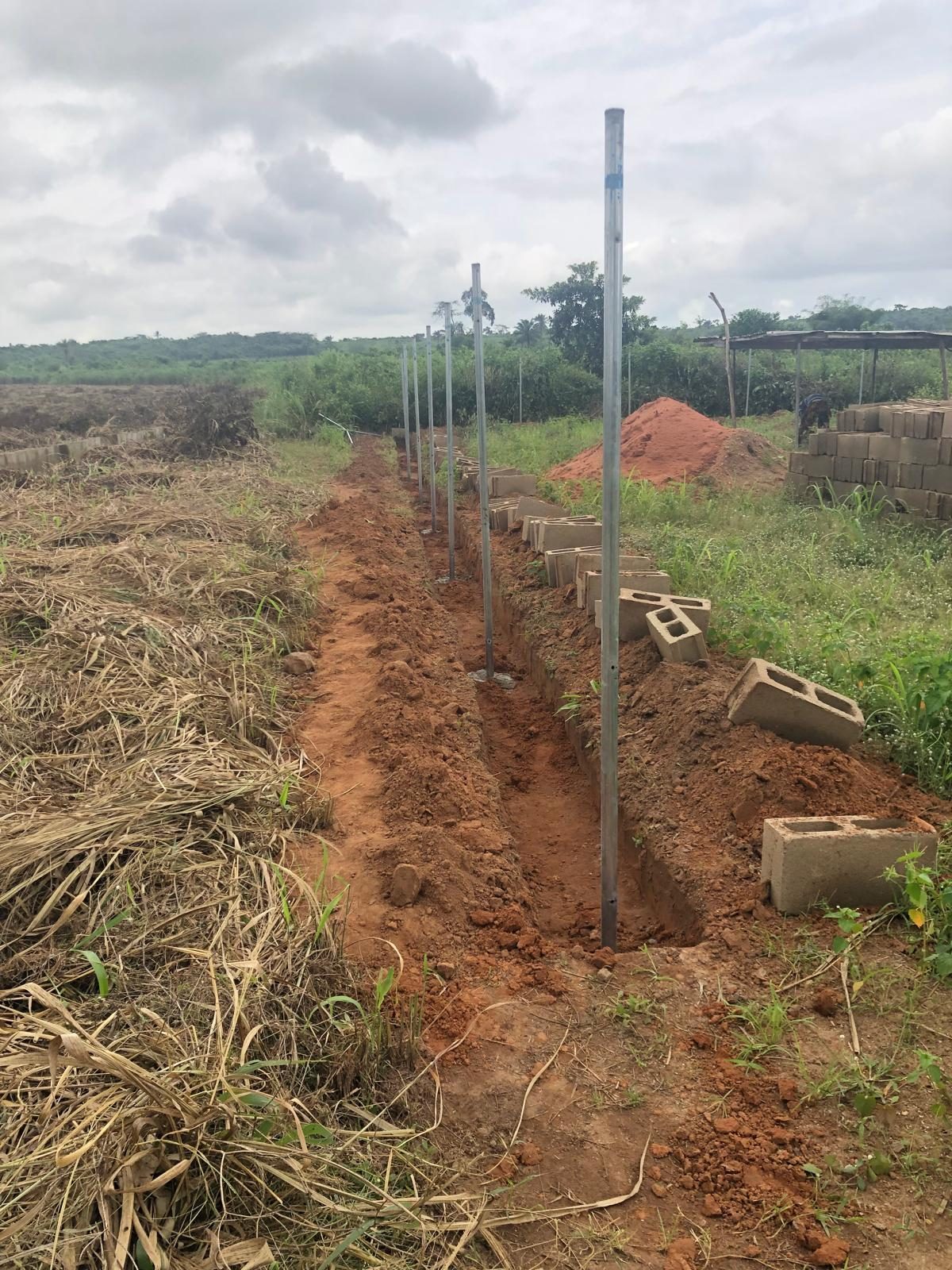 Excell Africa Farms fence construction
